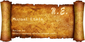 Muzsai Etele névjegykártya